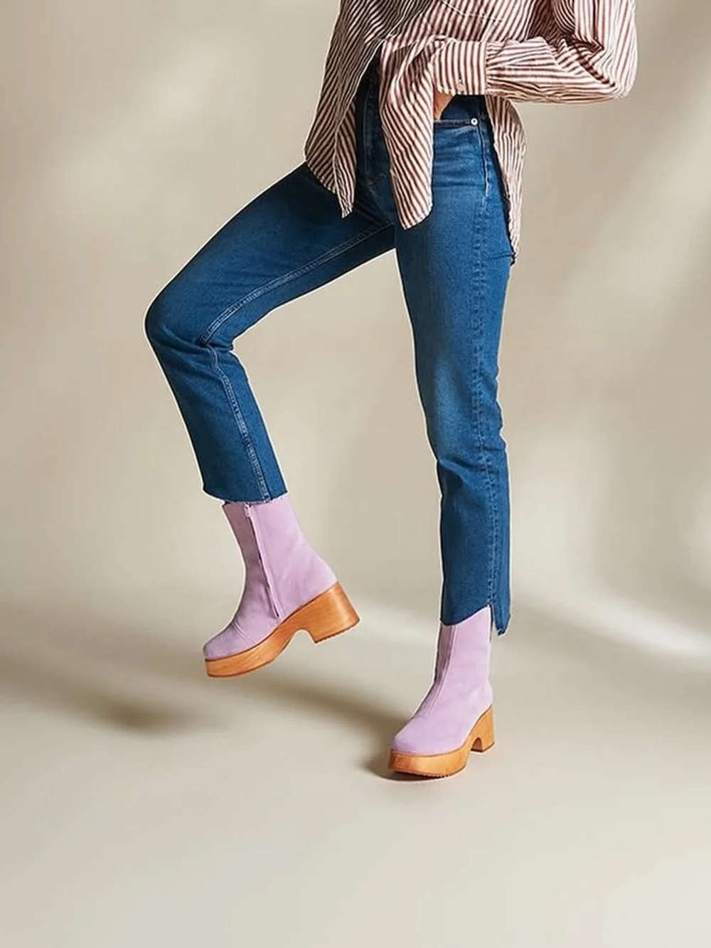 Charlotte Stone Paz Boot Lilac
